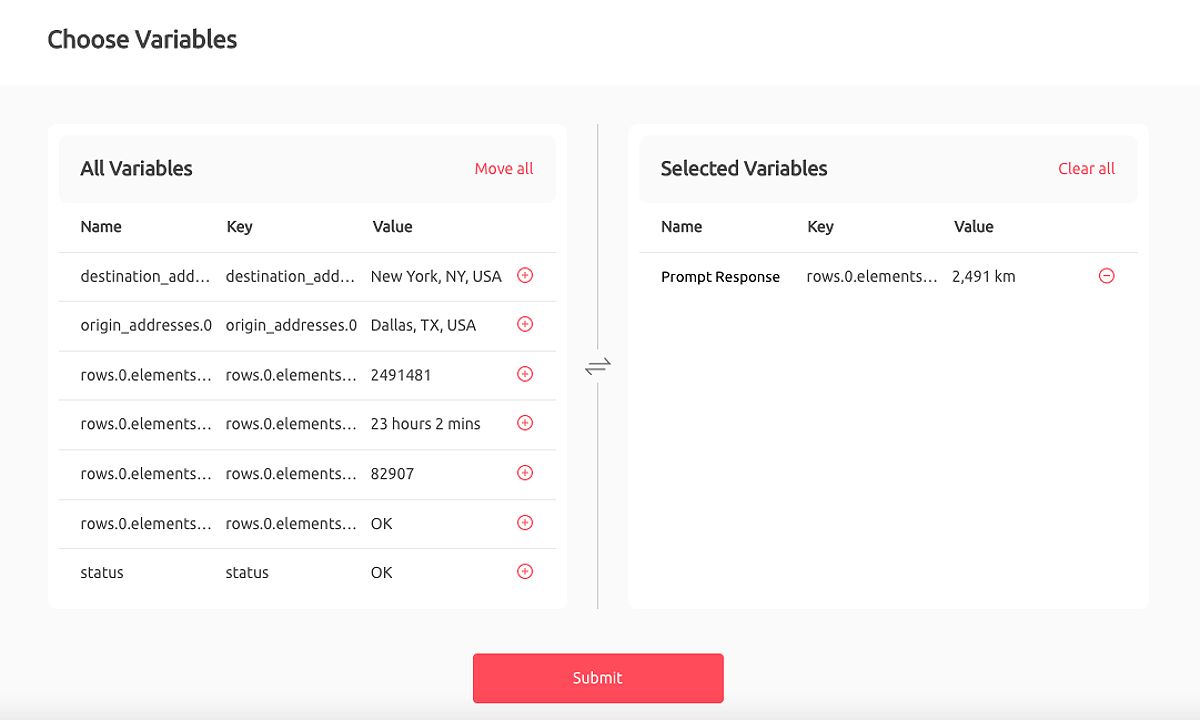 Choose Variables